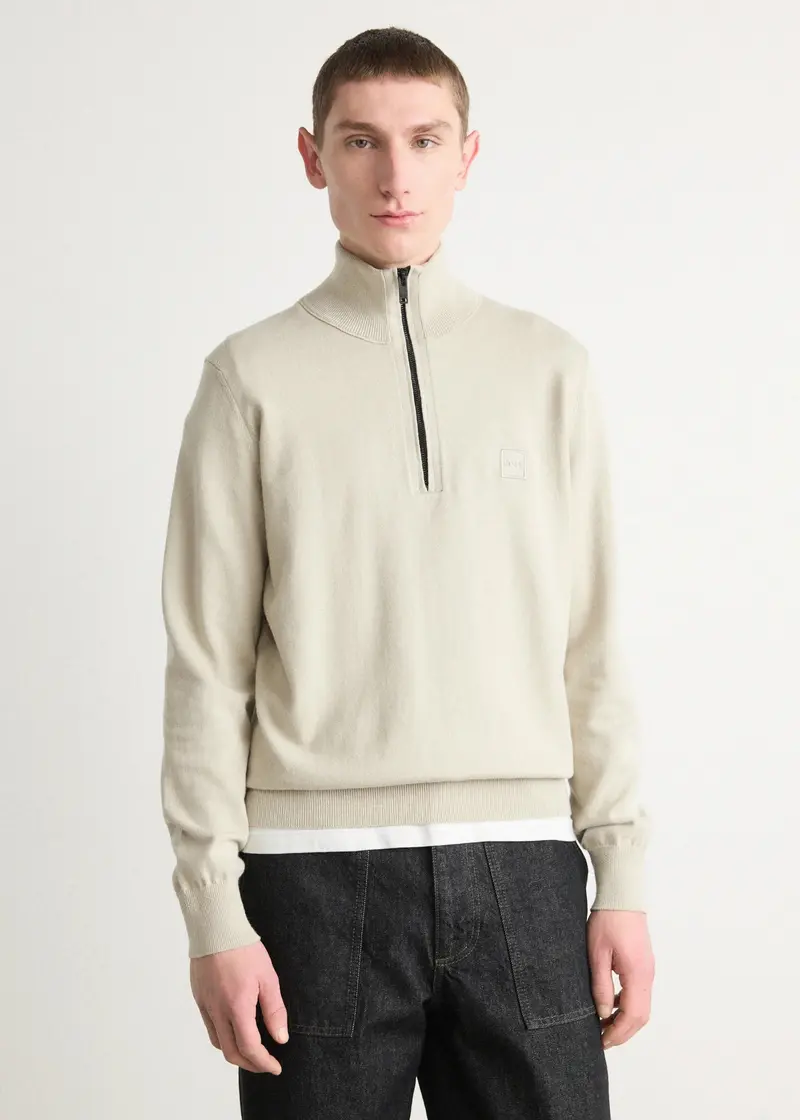 Pull camionneur BOSS beige en cachemire