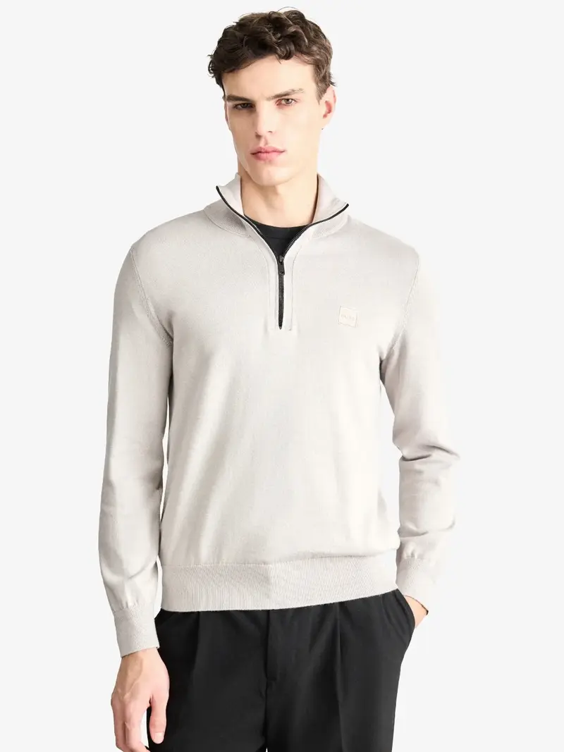Pull camionneur BOSS gris en cahcemire
