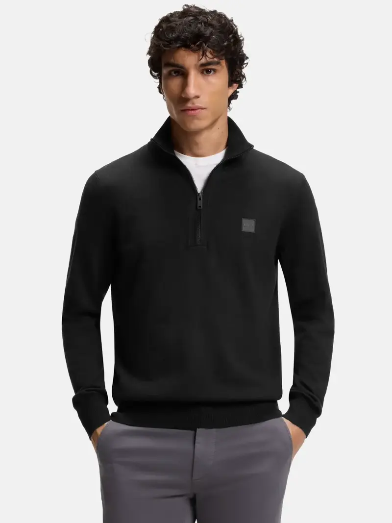 Pull camionneur BOSS marine en cachemire