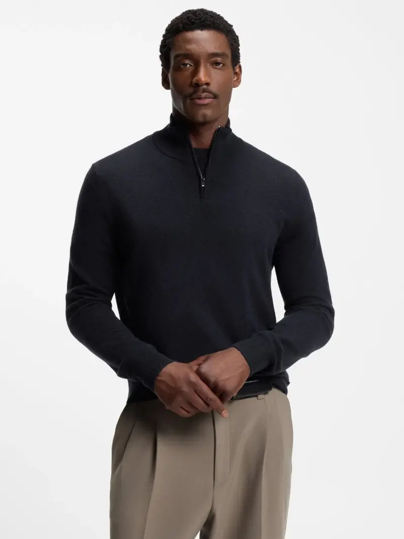 Pull camionneur BOSS marine en laine