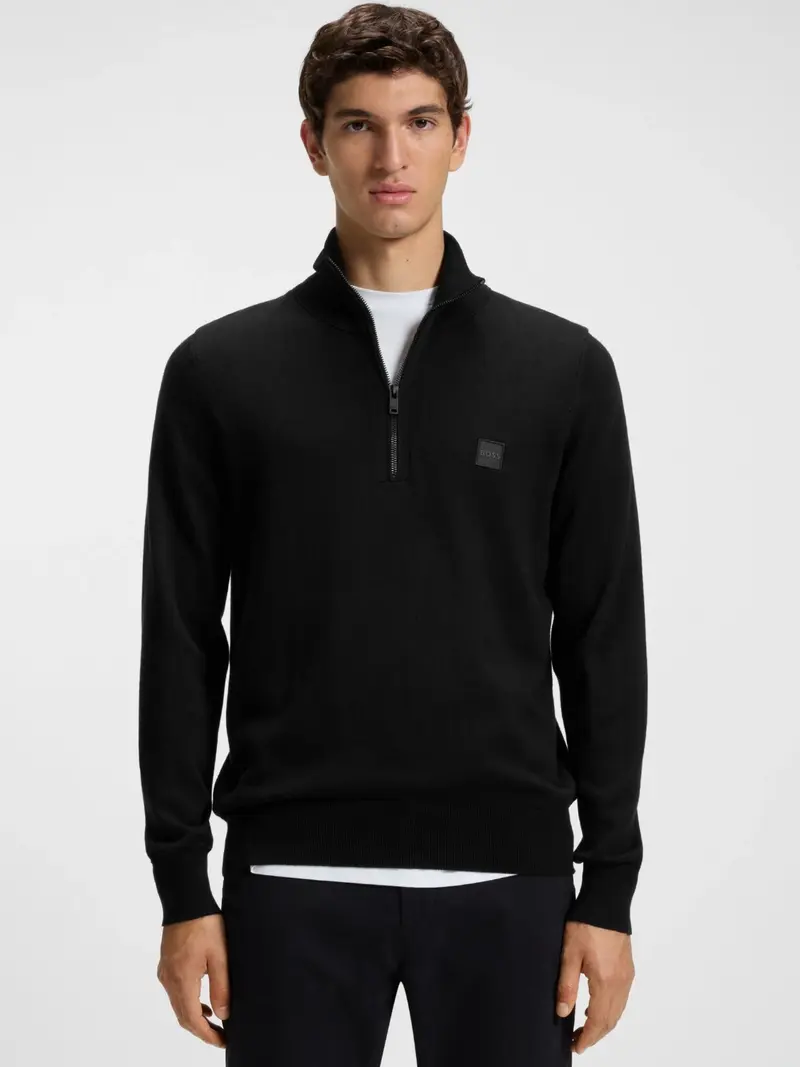 Pull camionneur BOSS noir en cachemire