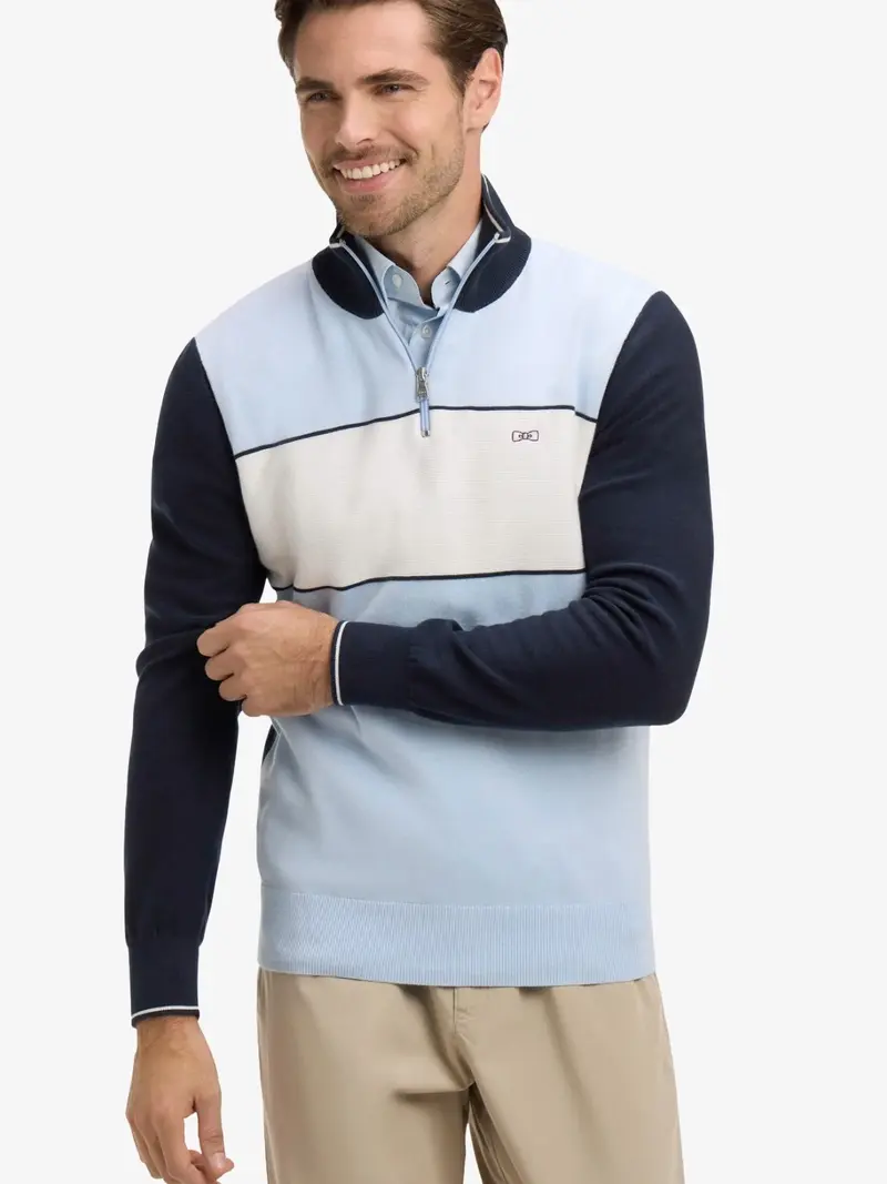 Pull camionneur Eden Park bleu en coton