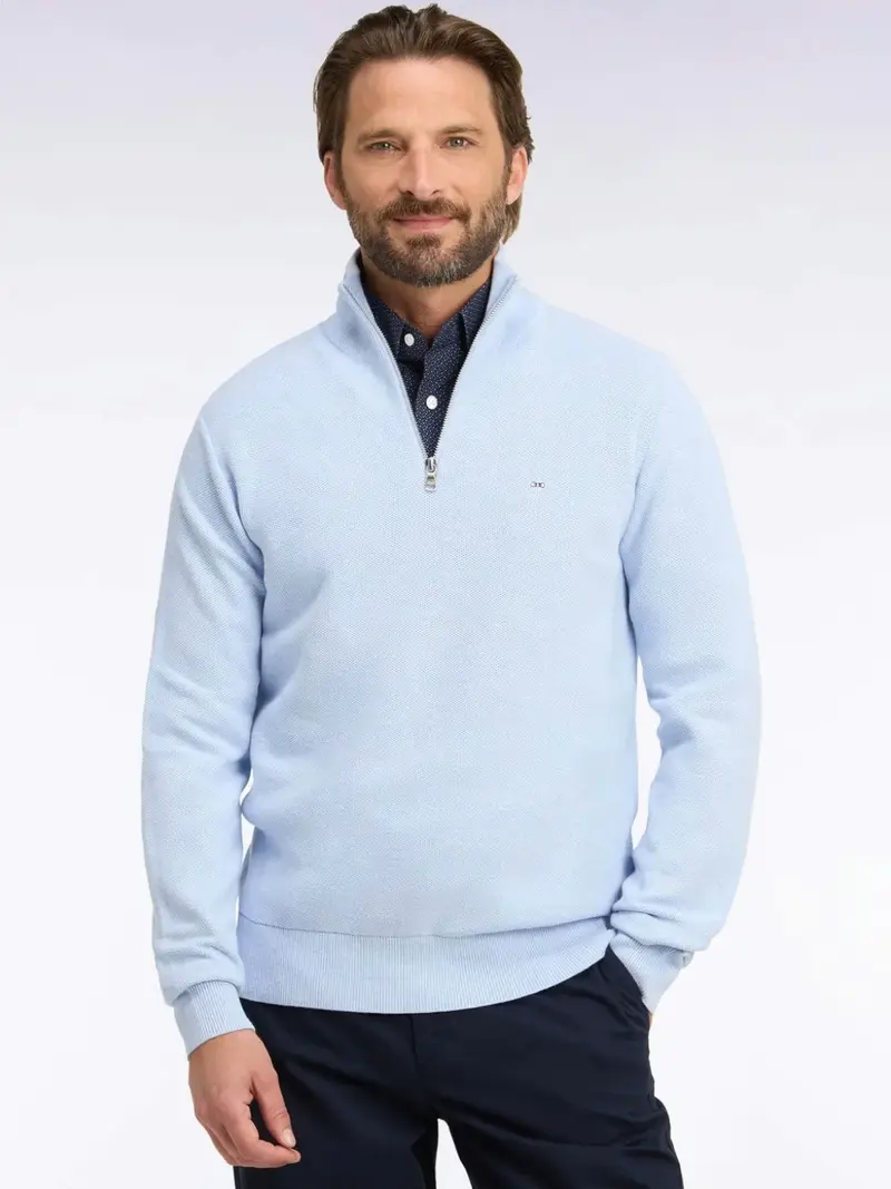 Pull camionneur Eden Park bleu en coton