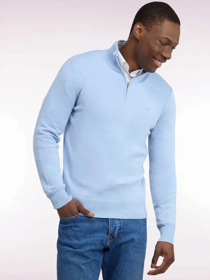 Pull camionneur Eden Park bleue en laine