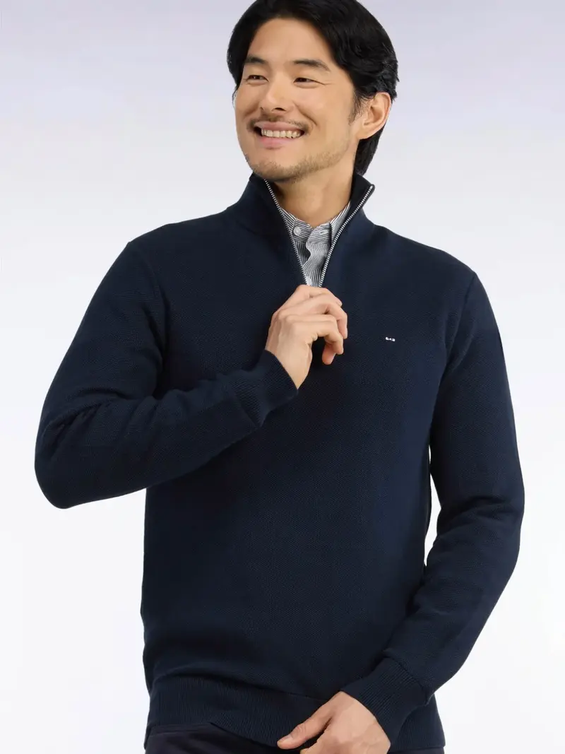 Pull camionneur Eden Park marine en coton