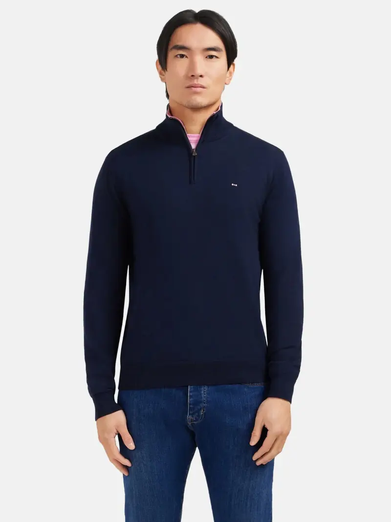 Pull camionneur Eden Park marine en coton
