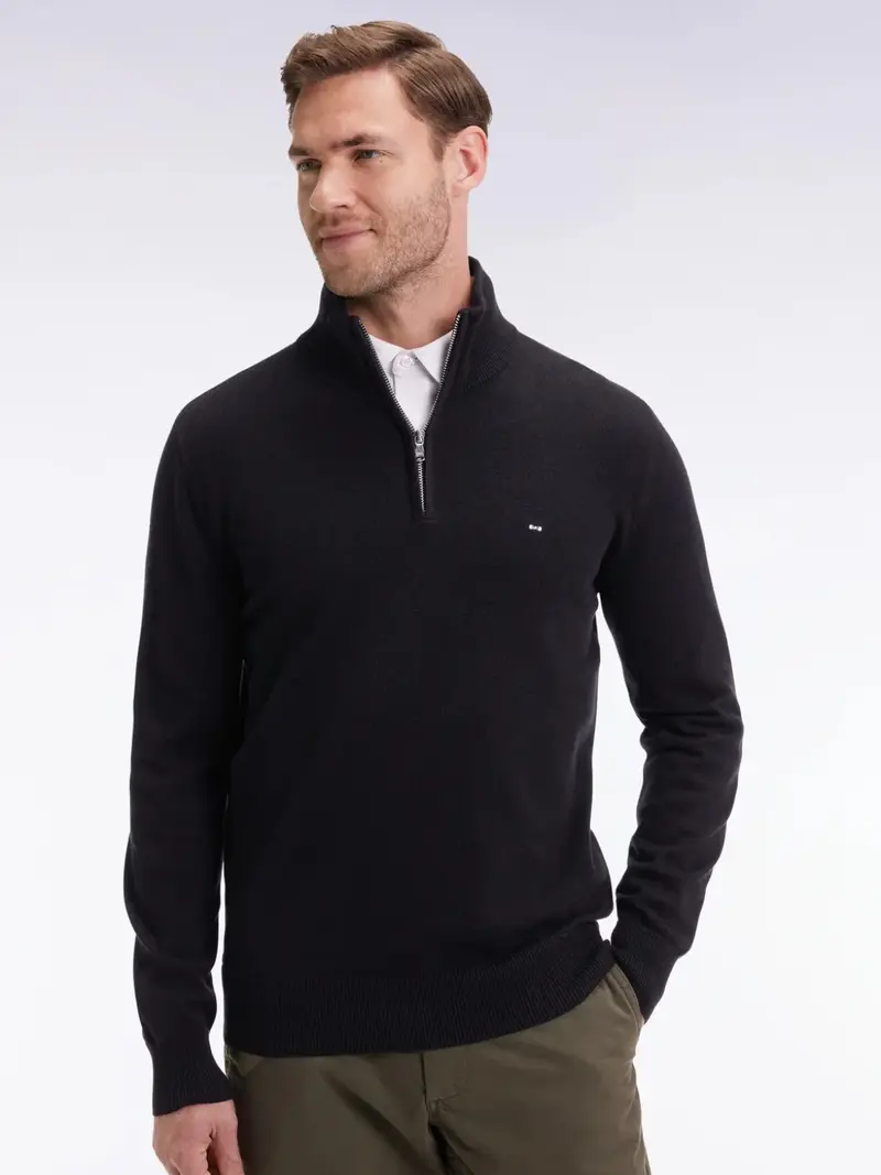 Pull camionneur Eden Park noir en laine