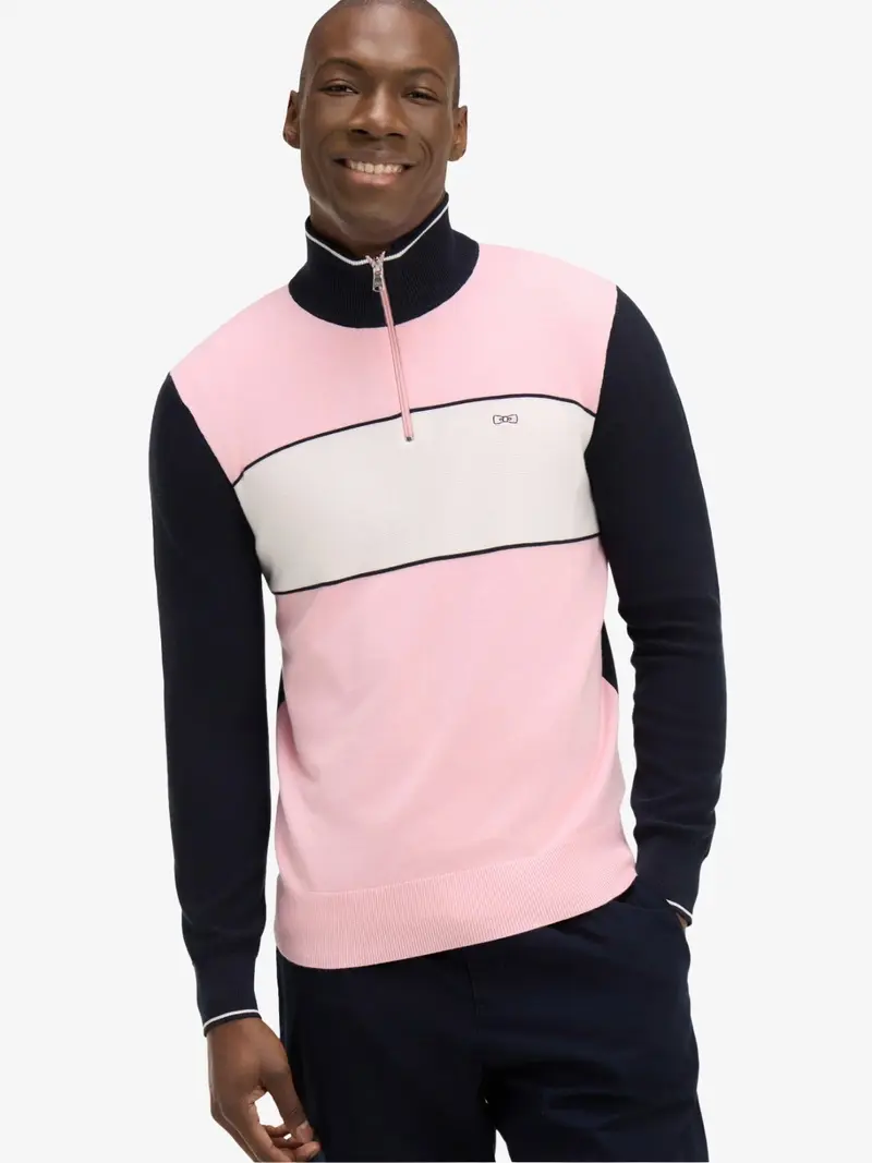Pull camionneur Eden Park rose en coton