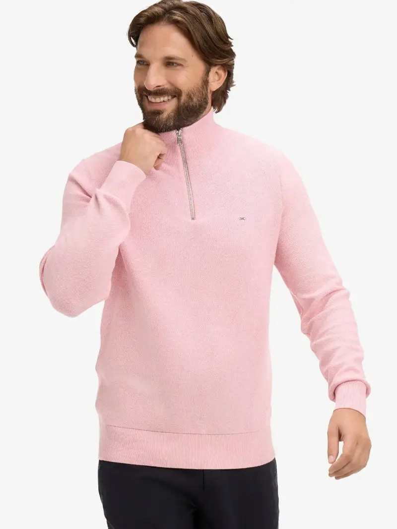 Pull camionneur Eden Park rose en coton