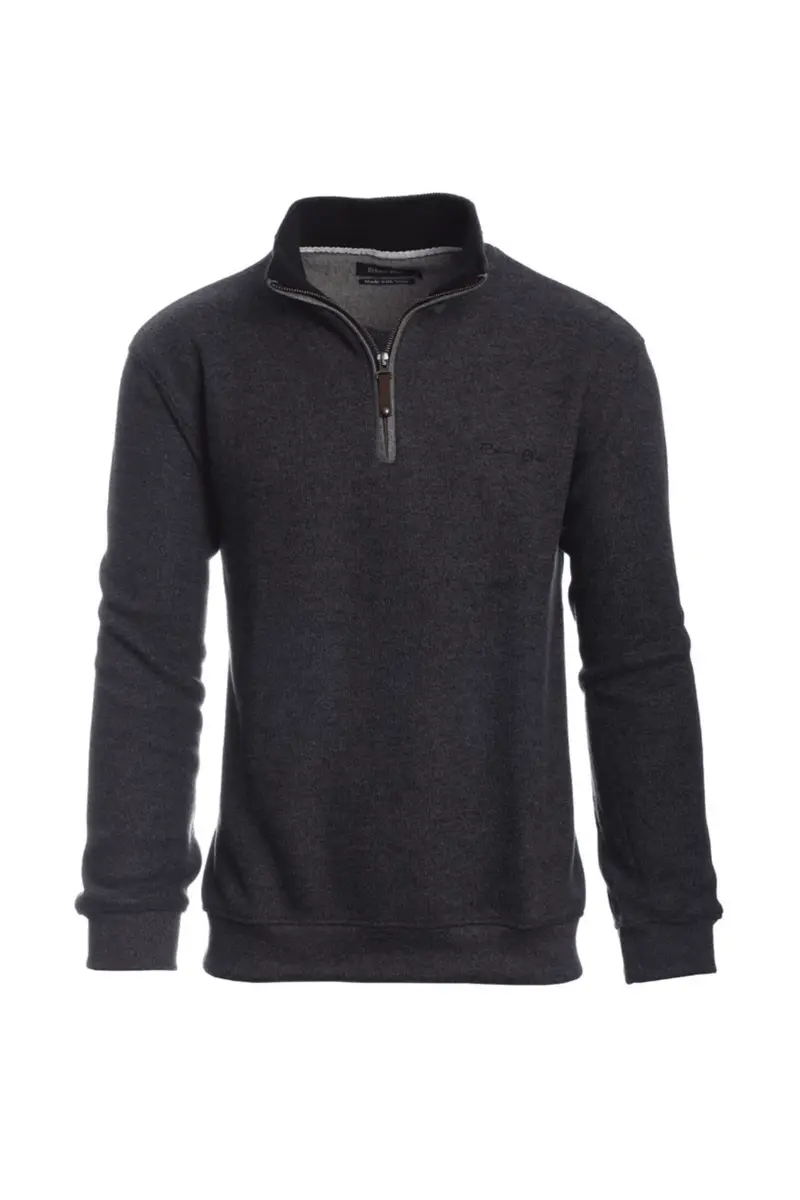 Pull camionneur Ethnic Blue gris en laine