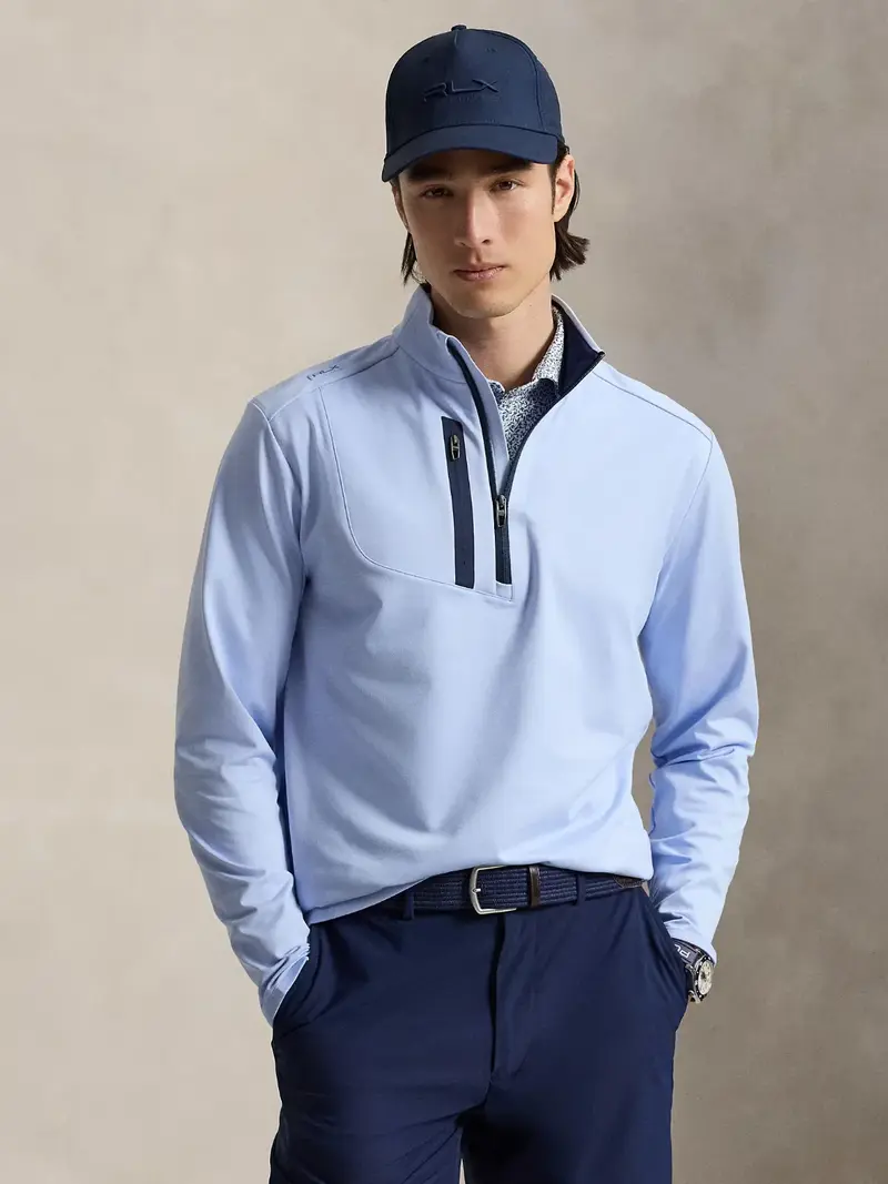 Pull camionneur RLX Ralph Lauren stretch bleu