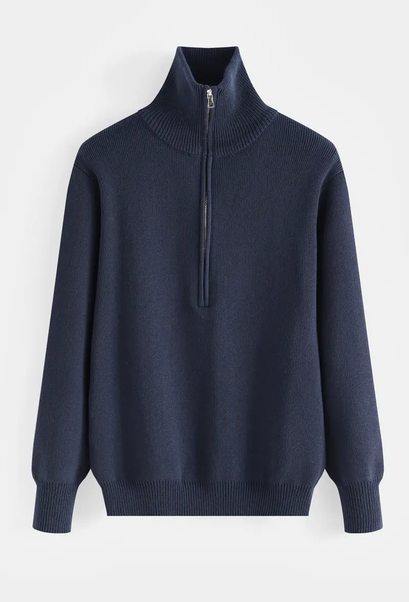 Pull Col Camionneur Demi-Zip