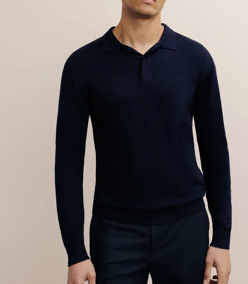 Pull col polo marine