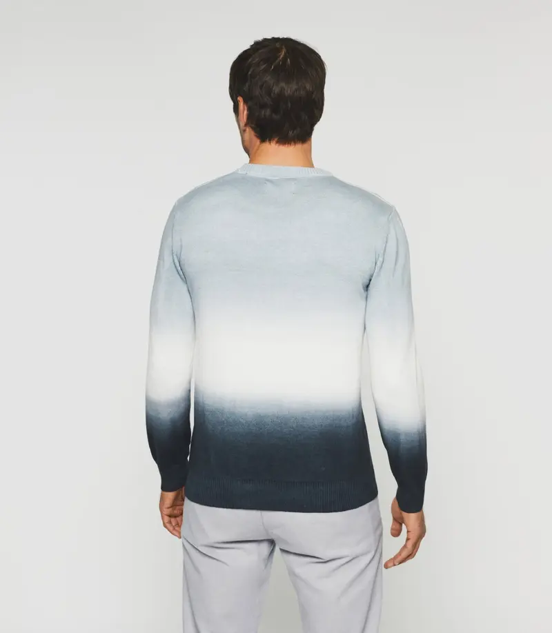 Pull col rond dégradé gris "Droguo"