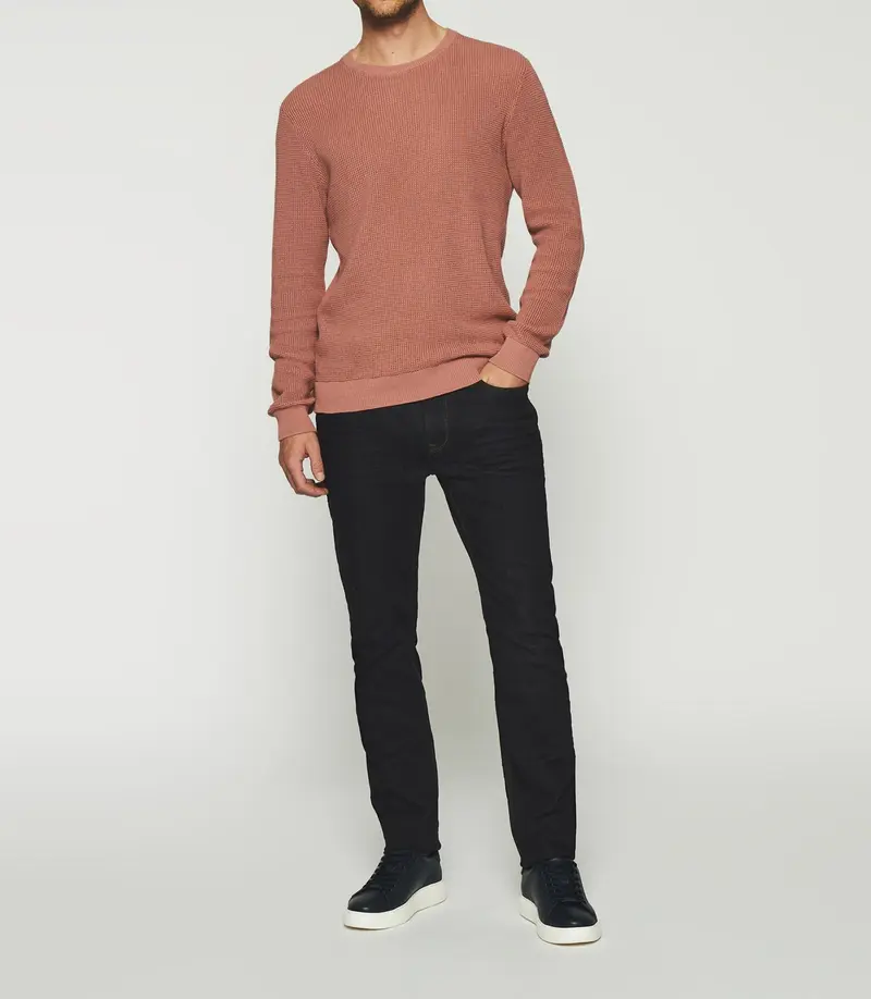 Pull col rond en coton rose DJANGO
