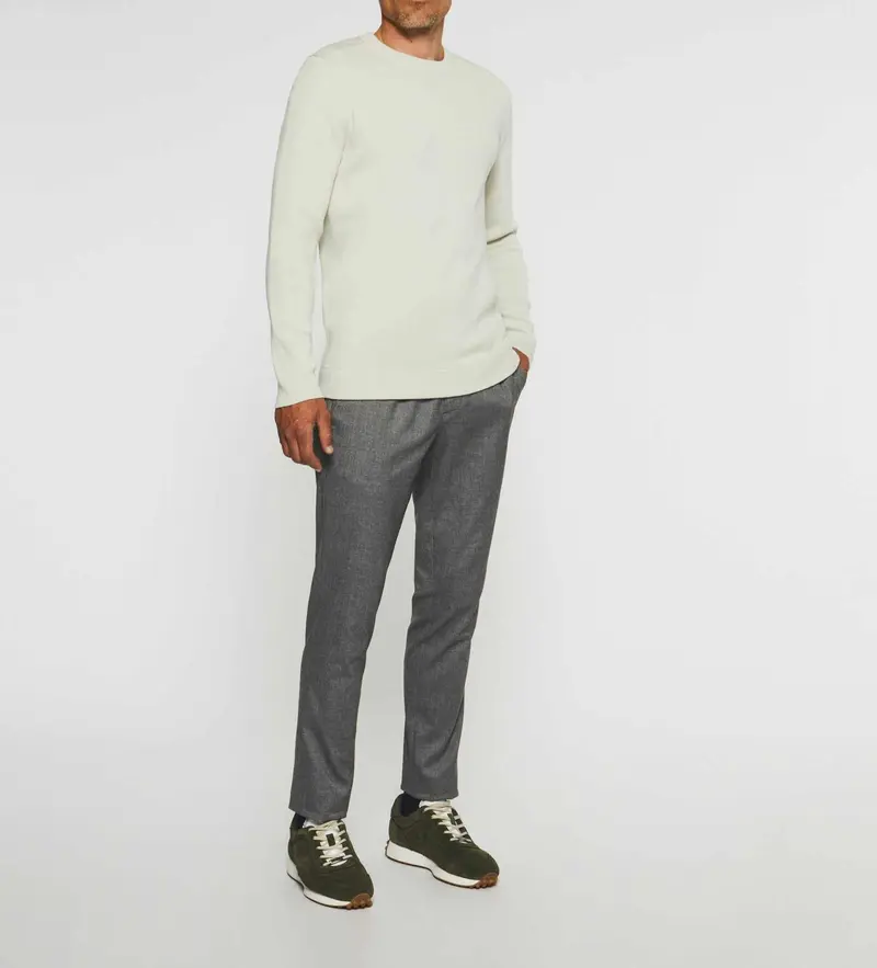 Pull col rond en laine mastic SWBRUCE