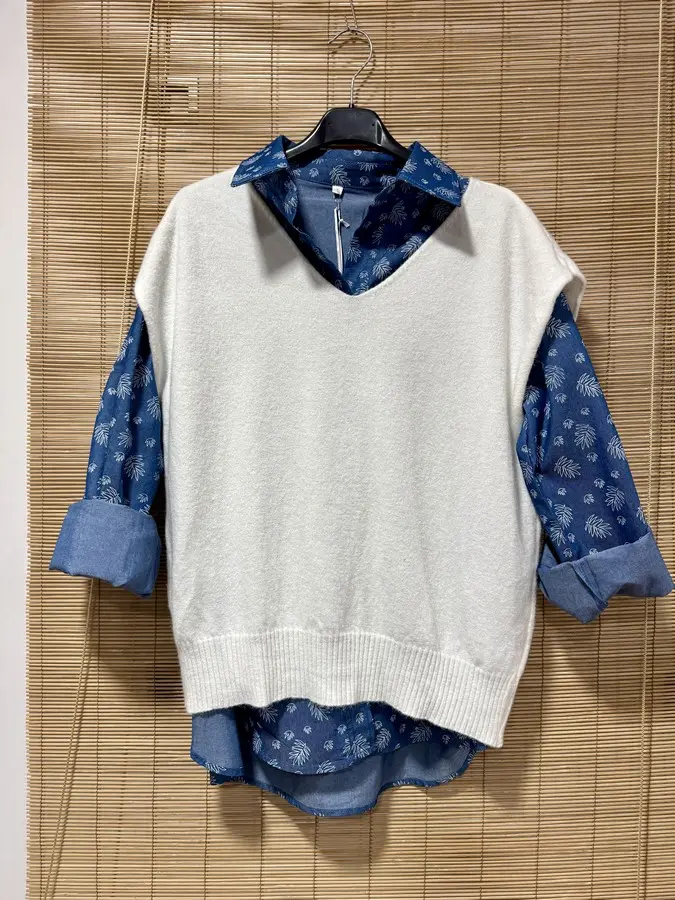 Pull débardeur LANA blanc