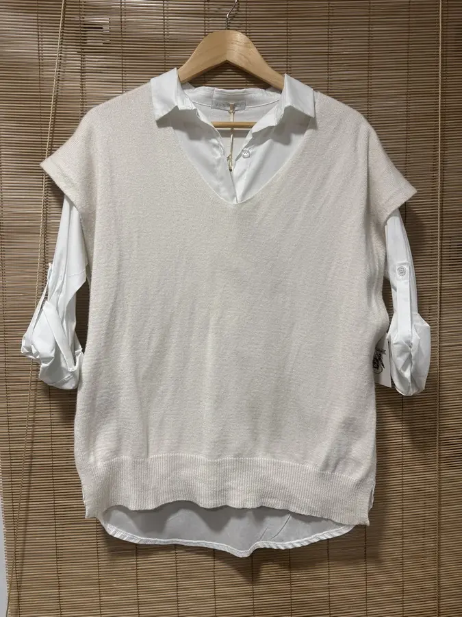 Pull débardeur offwhite