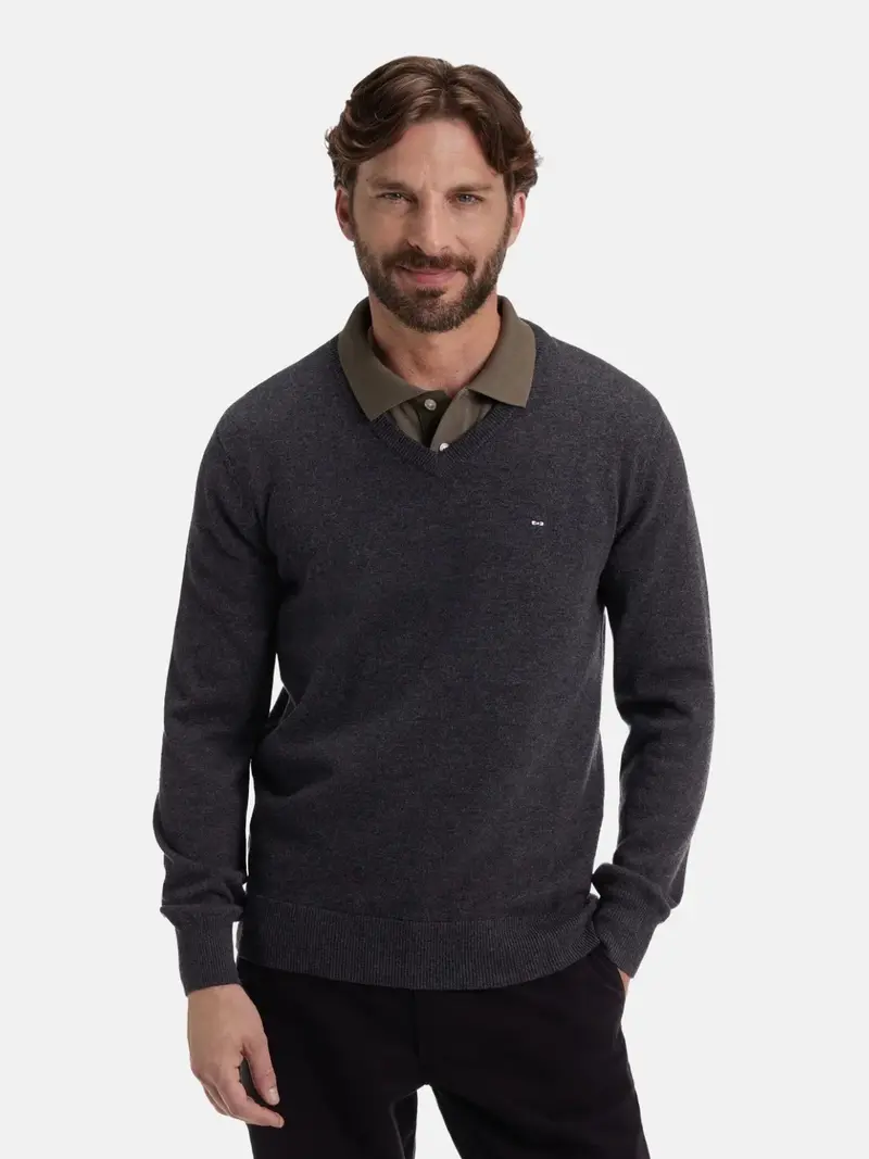 Pull Eden Park gris en laine