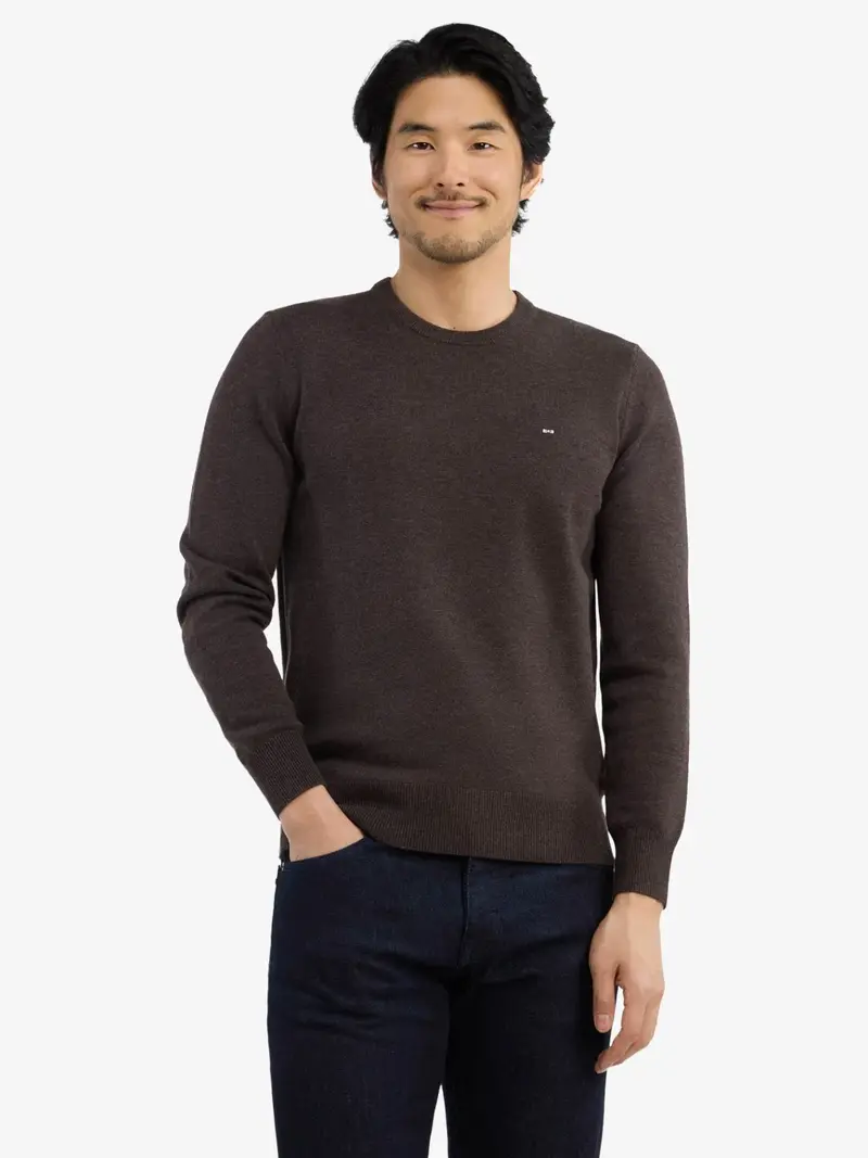 Pull Eden Park marron en laine