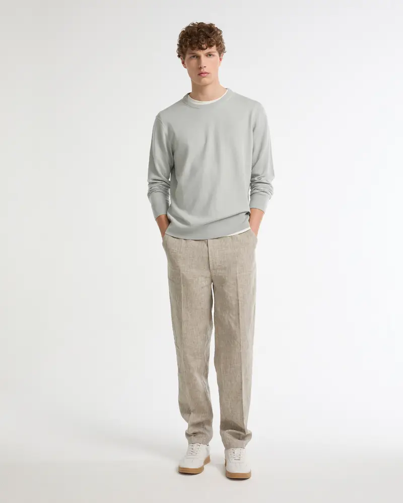 Pull encolure ronde en maille 100% laine merinos