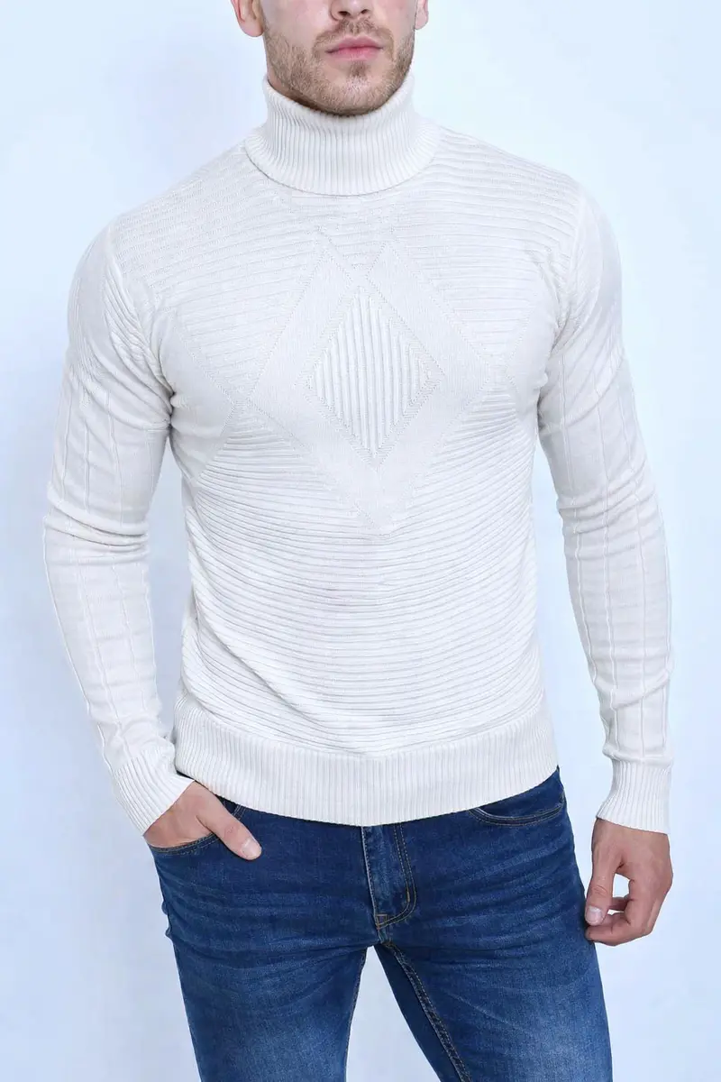 Pull homme blanc fashion