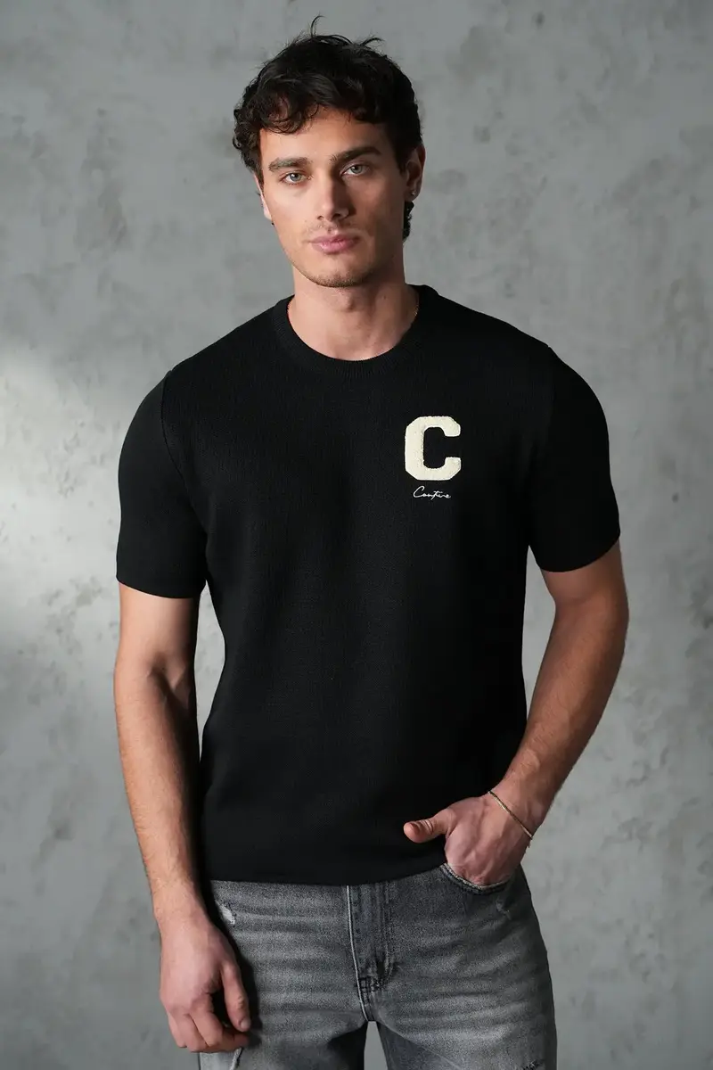 Pull Maille Homme Signature “C” – Élégance Moderne & Confort Premium