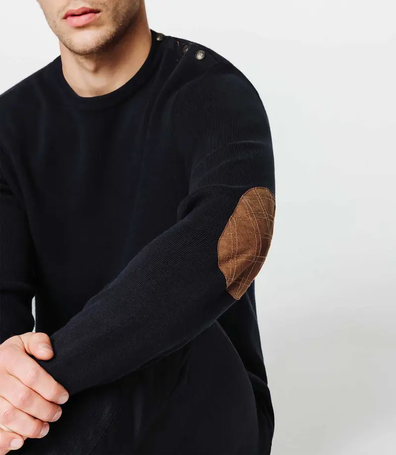 Pull marine coudieres suede
