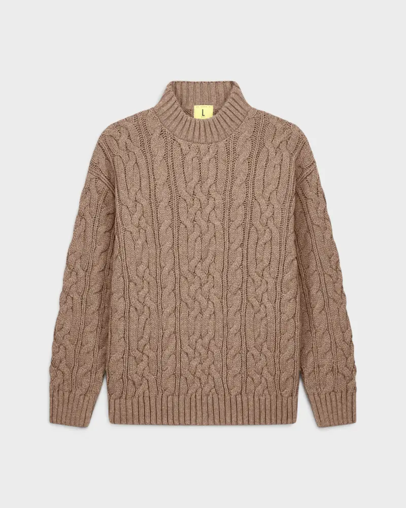 Pull Ohannes Col Rond Taupe