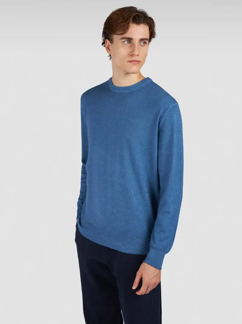 Pull Paul & Shark bleu en laine