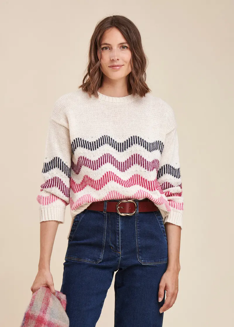 Pull rayures zigzag