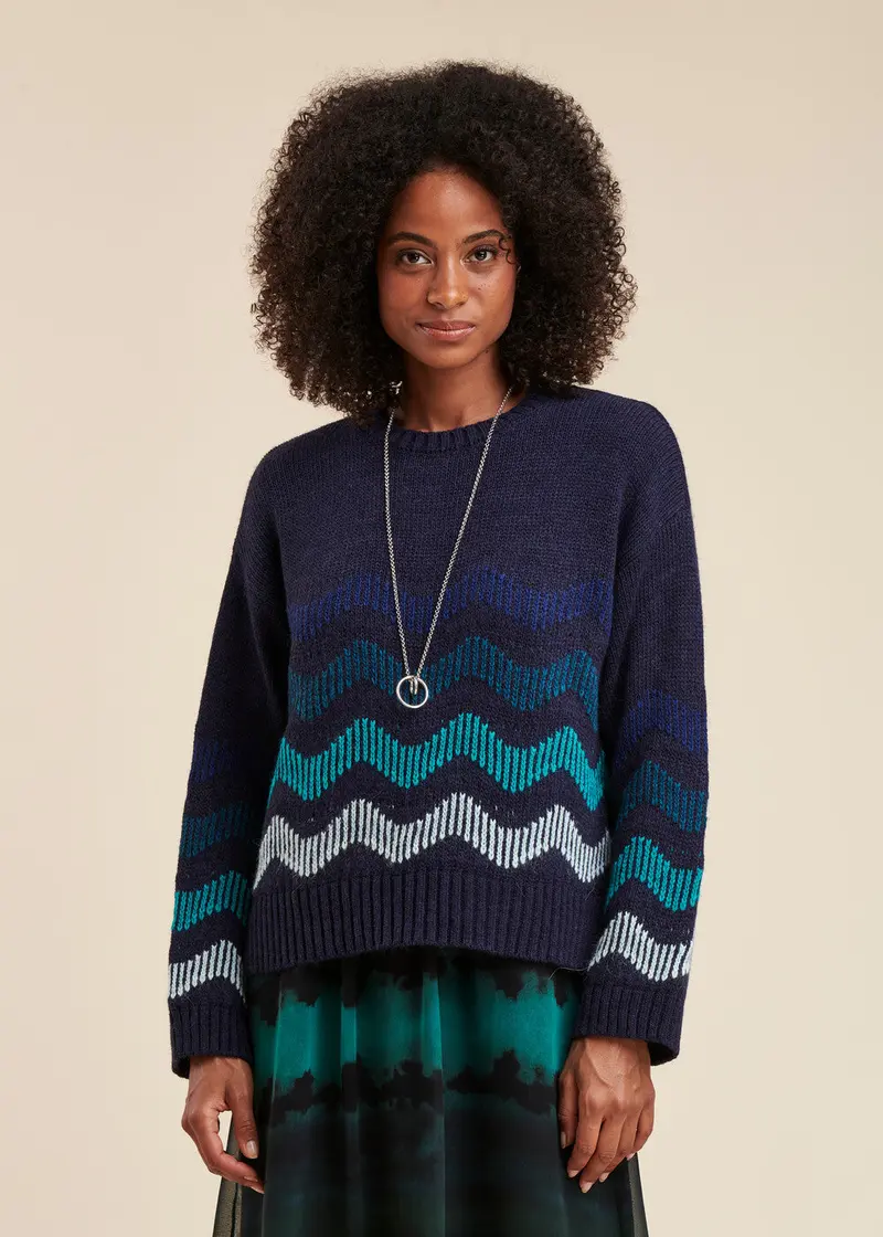 Pull rayures zigzag