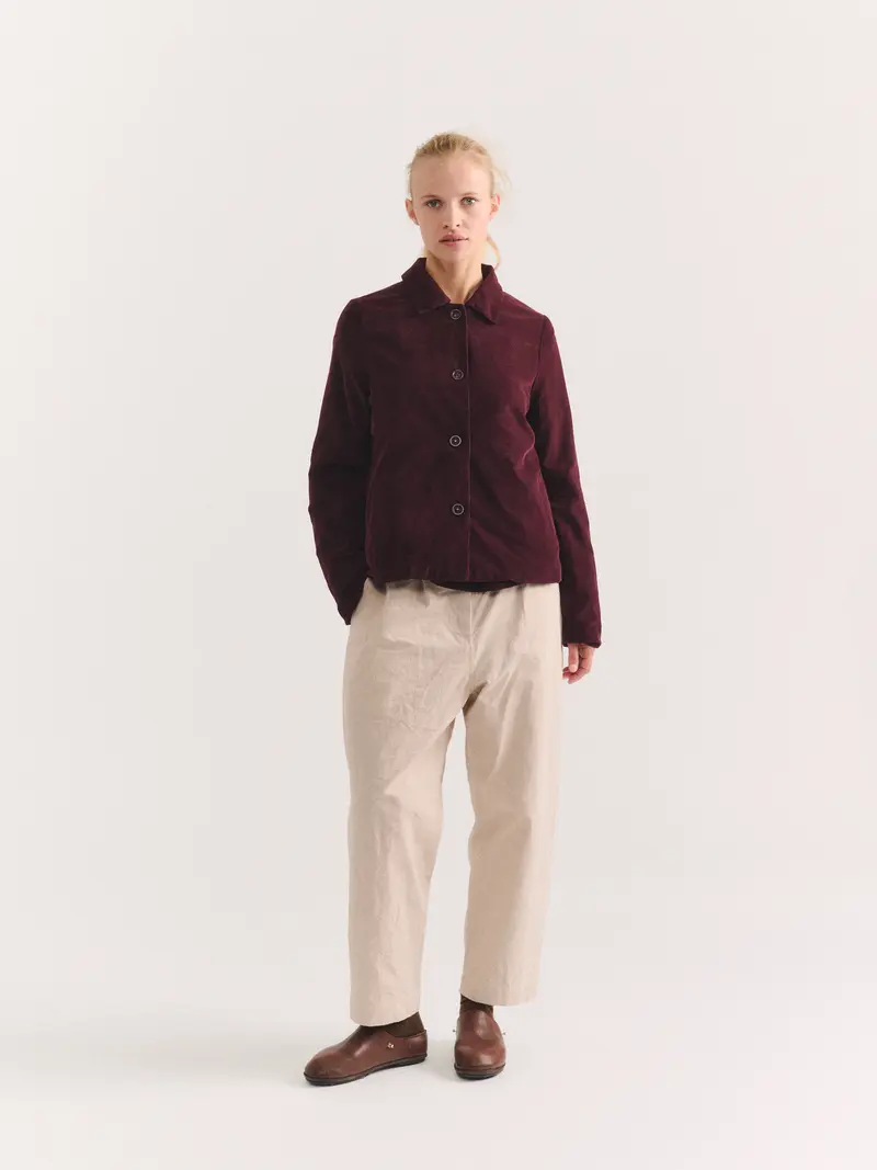 PWET JACKET - PIN CORD - BURGUNDY