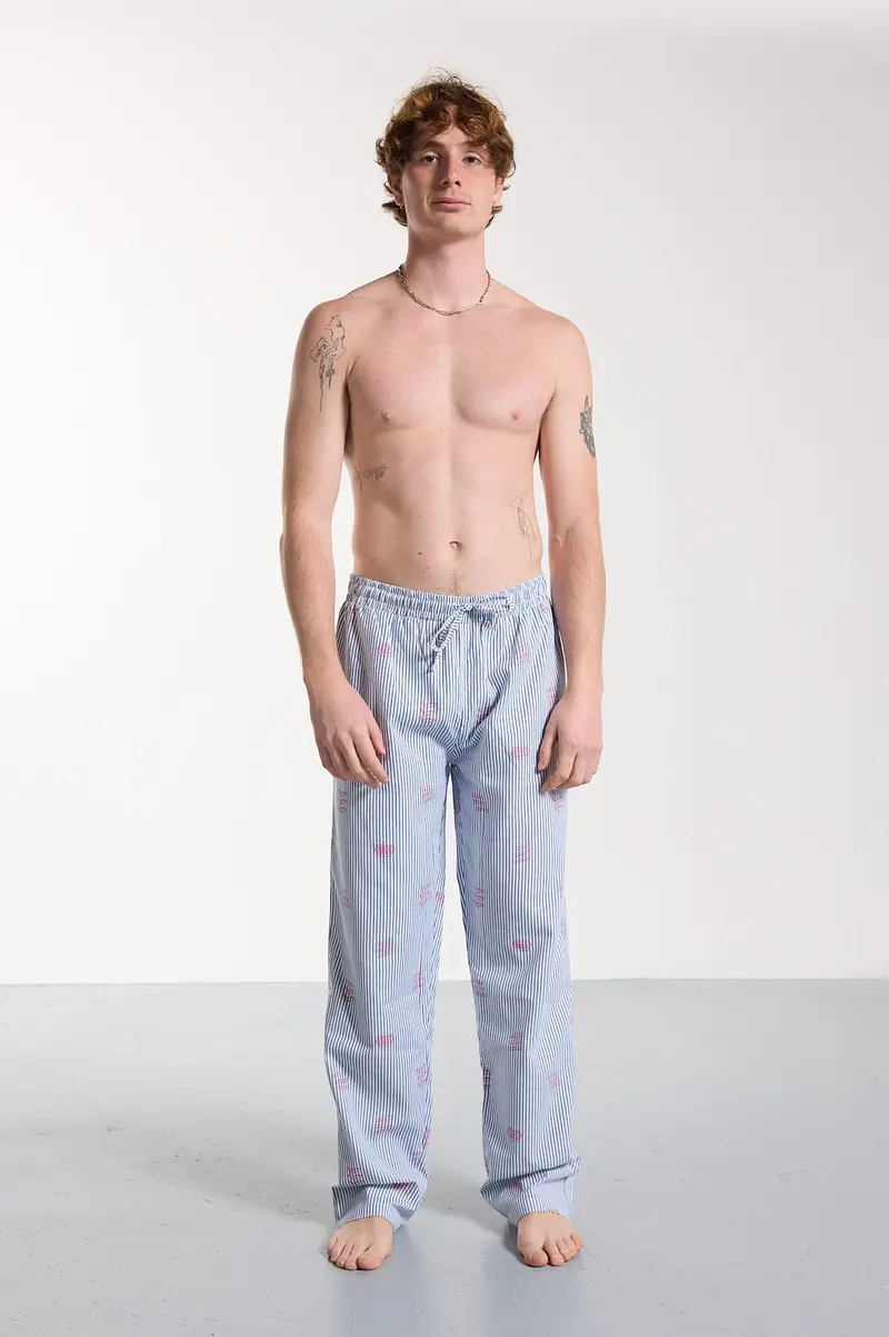 Pyjama Pants Striped Pink logos