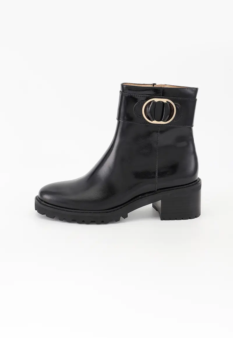QUINN - Bottines en cuir Noir