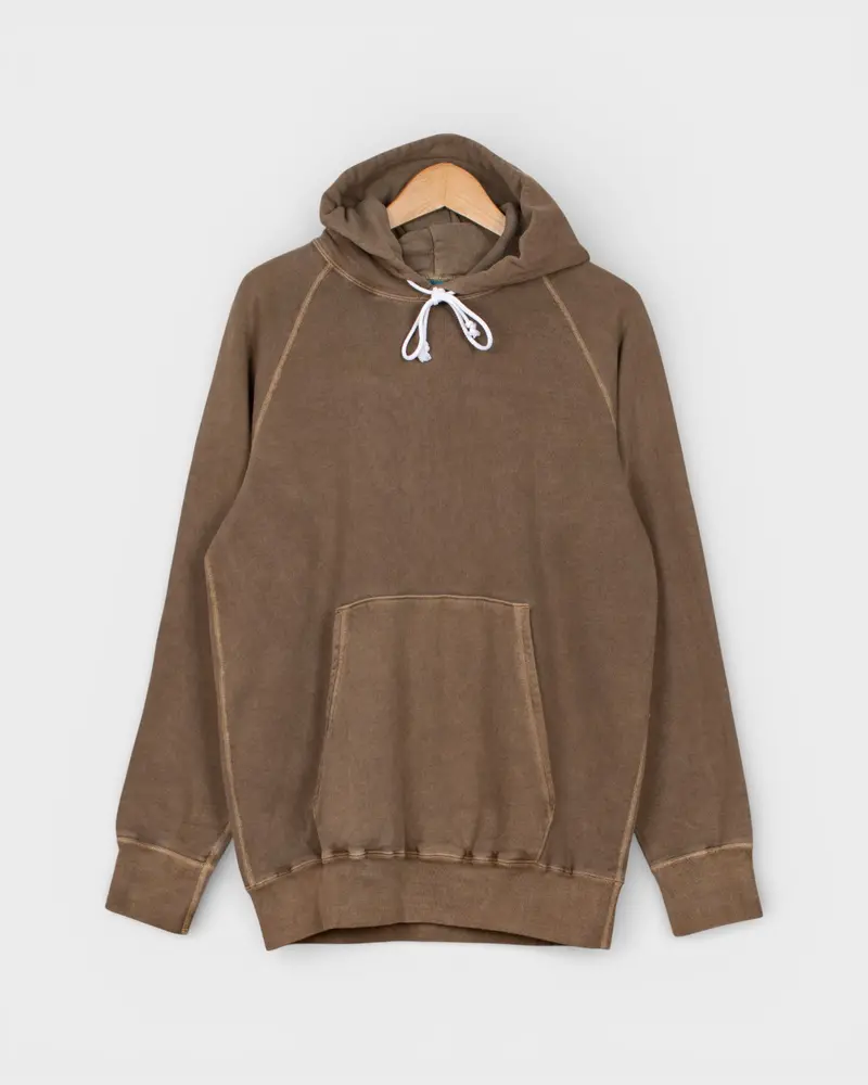 Raglan Pullover Hood Sweat P-Brown