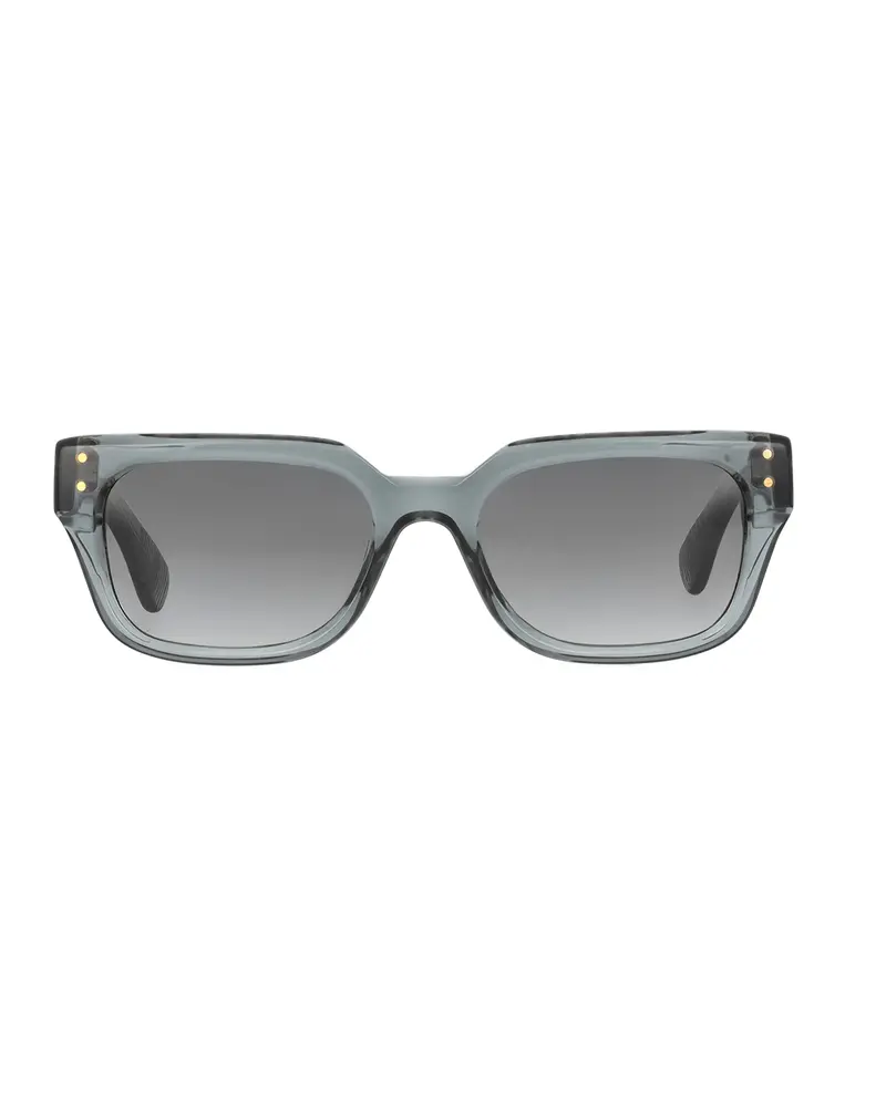 Rectangular sunglasses in grey-green crystal GARY01-GV69