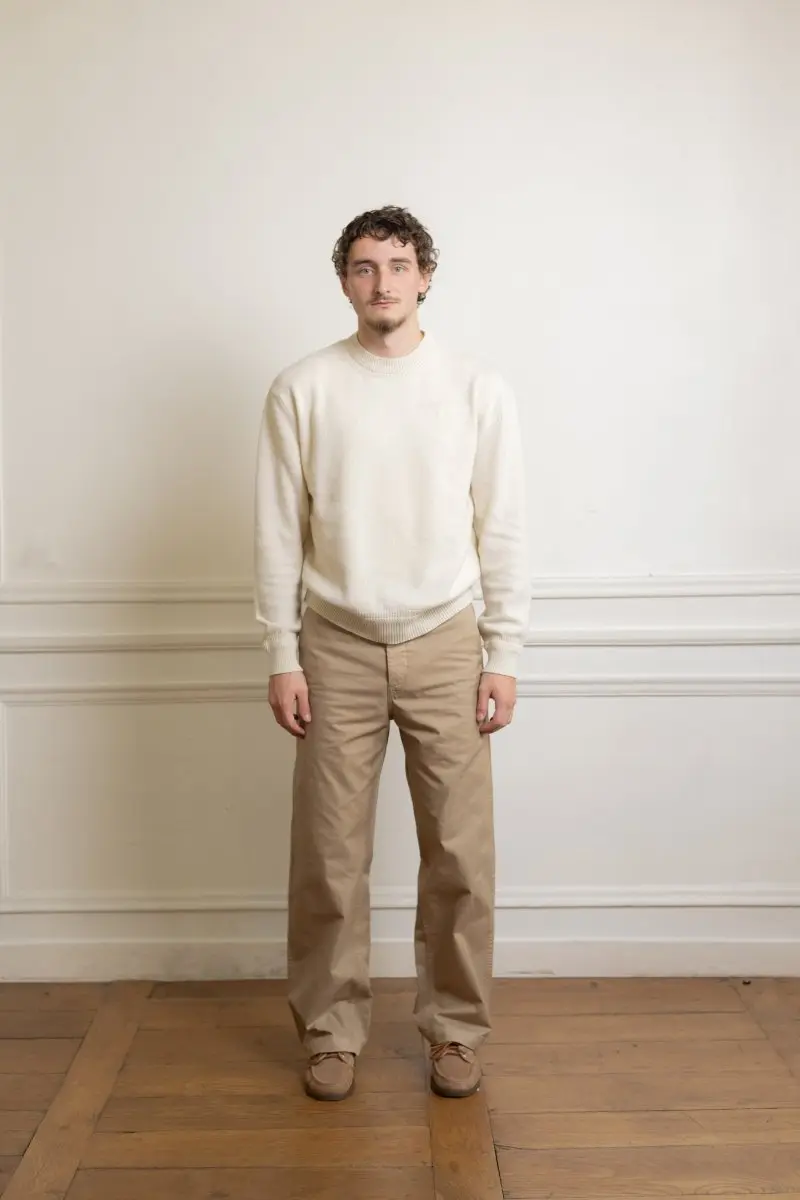 RECYCLED CASHMERE BOXY JUMPER - Ecru