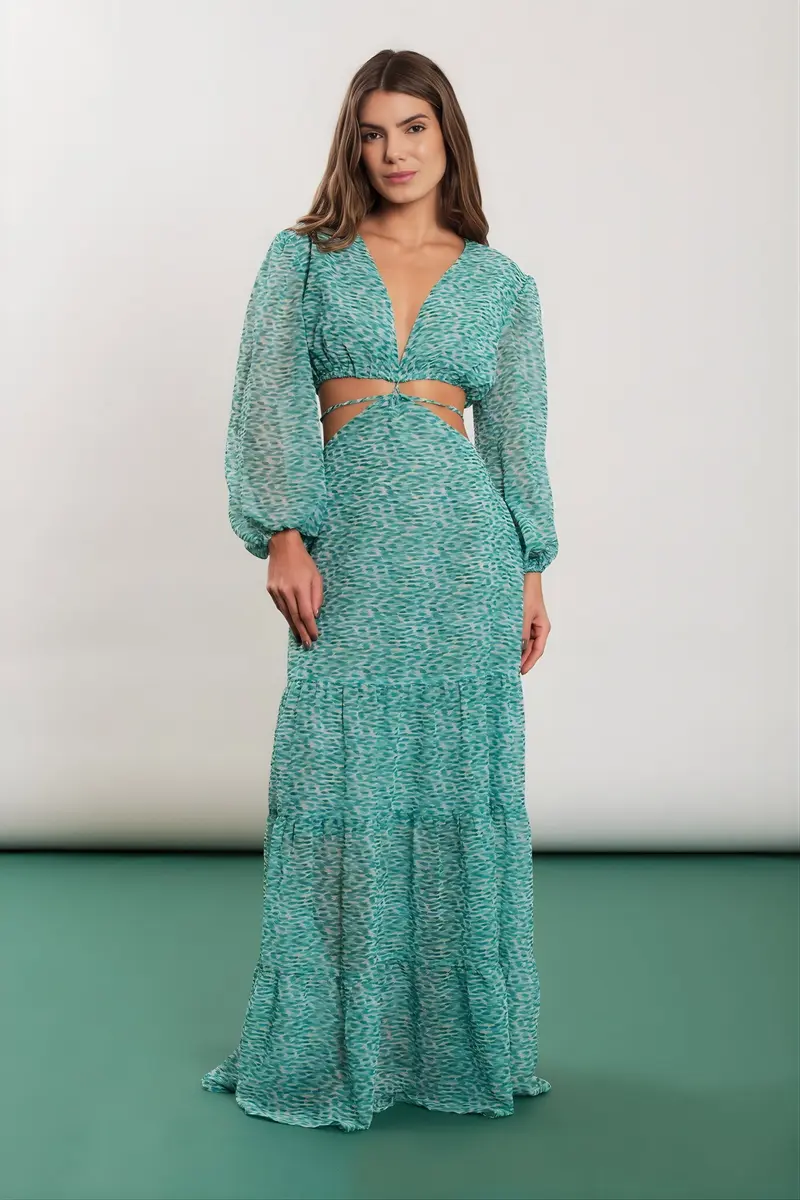 Reflexo Long Sleeve Dress