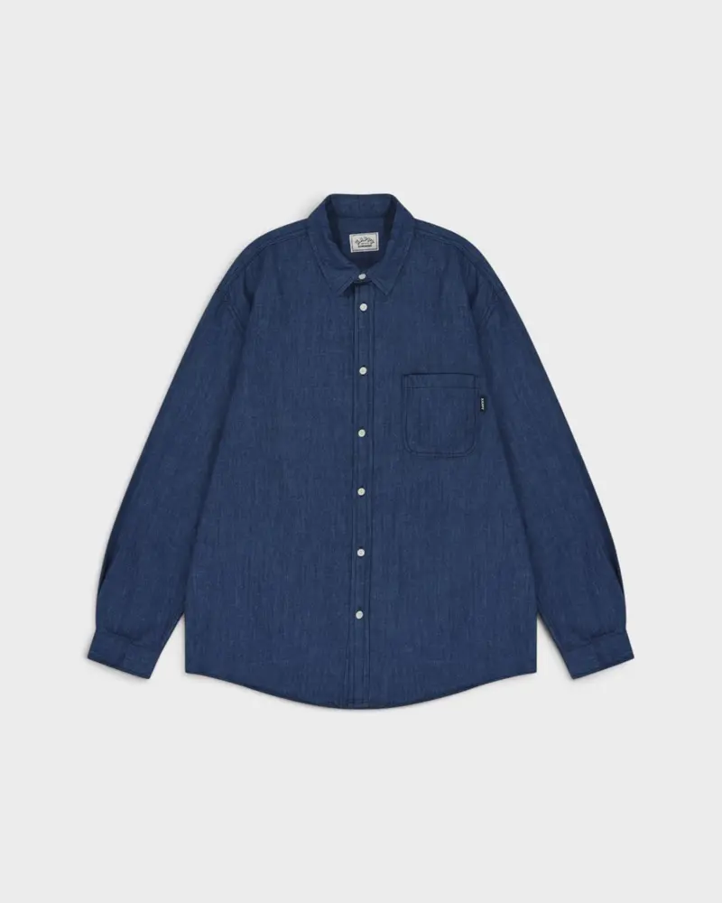 Relaxed Chambray Shirt Blue