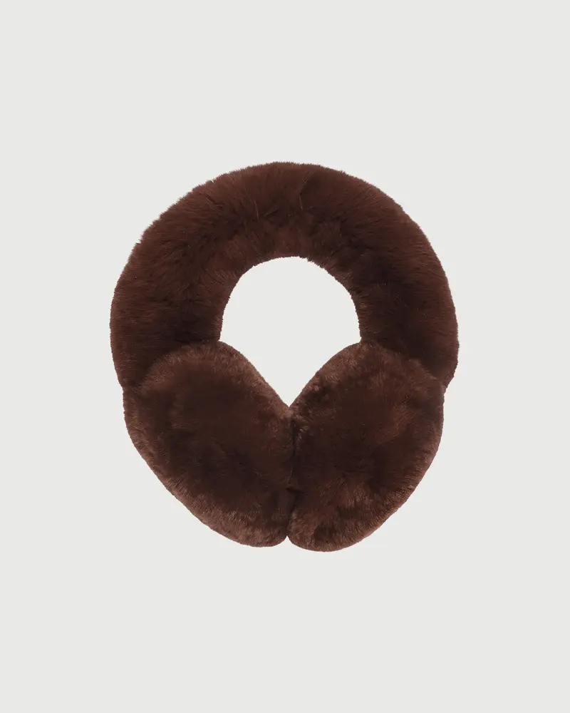 Rex rabbit fur earmuffs