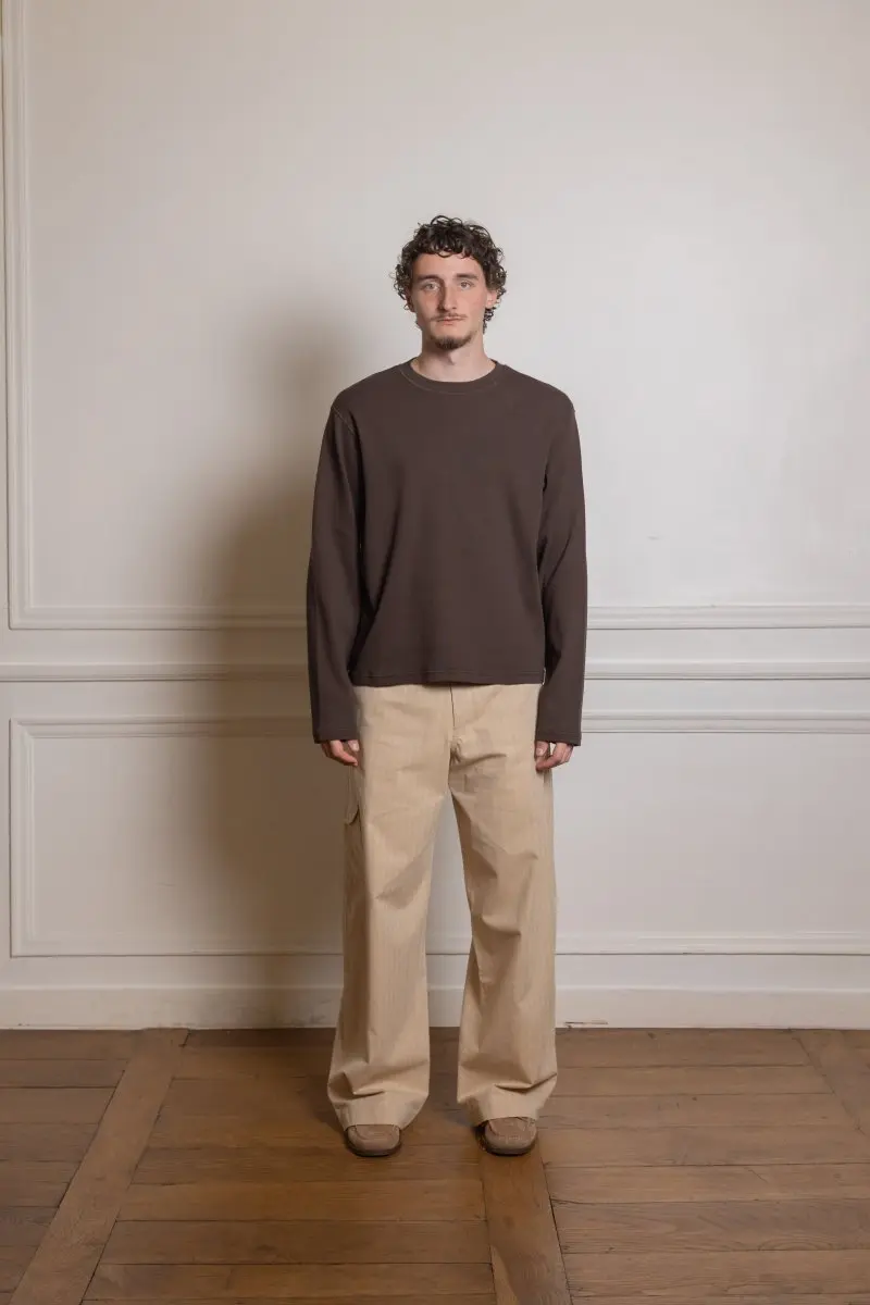 RIB LONGSLEEVE - Brown