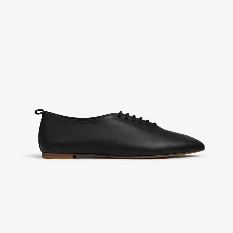 Richelieu Adèle en cuir de veau souple Noir
