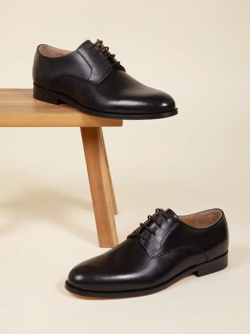 Richelieu cuir noir