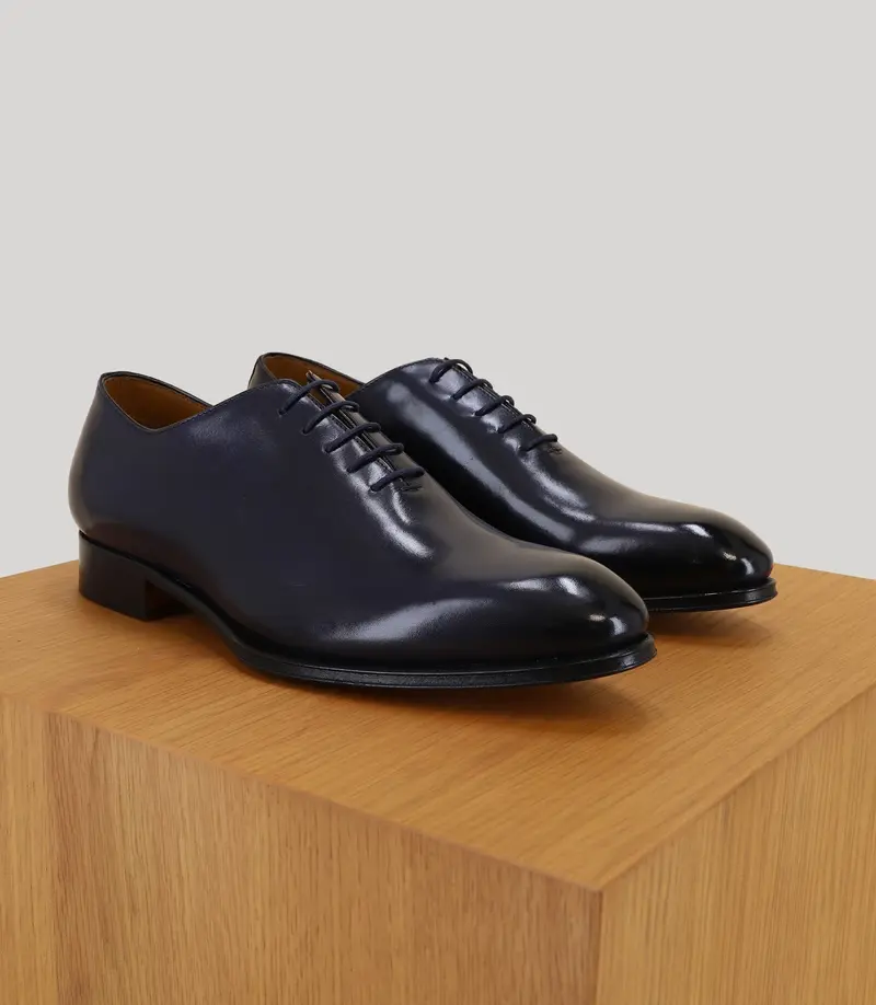 Richelieu en cuir marine