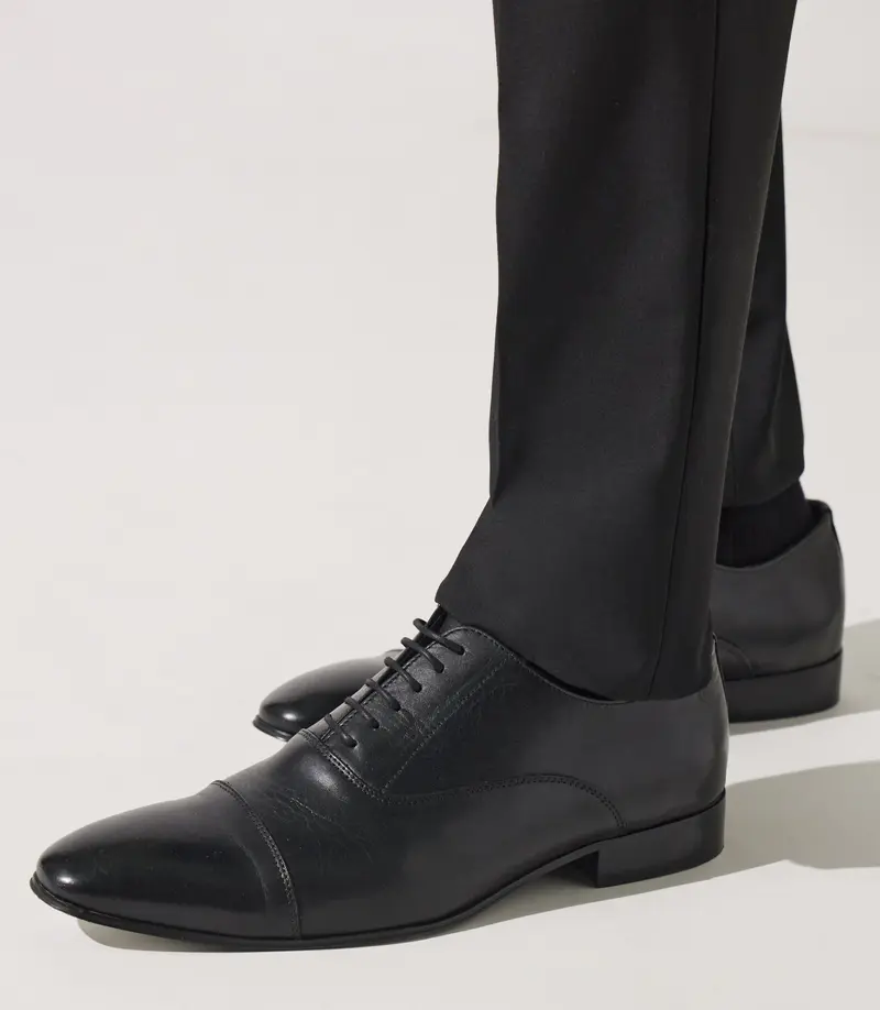 Richelieu en cuir noir OREGON