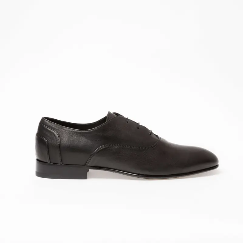 Richelieu Laurent en cuir de veau souple noir