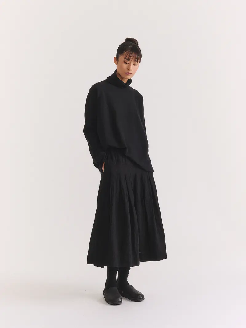 RIVA SKIRT - OPEN WEAVE - BLACK