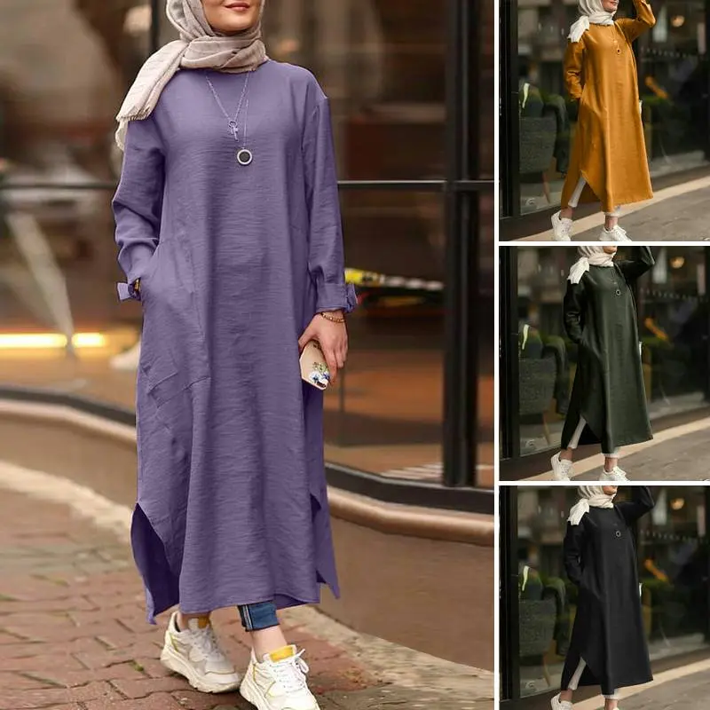 Robe Chemise Femme à Manches Longues – Style Élégant Casual Chic