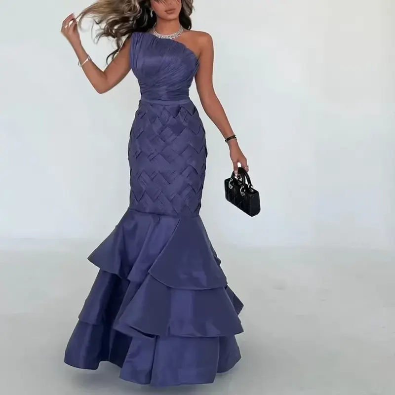 Robe de Soirée Personnalisée en Forme de Sirène, Longueur au Sol, Tempérament à Plusieurs Niveaux, Photo, Document, Sur Mesure, Vinc, Quelle que soit